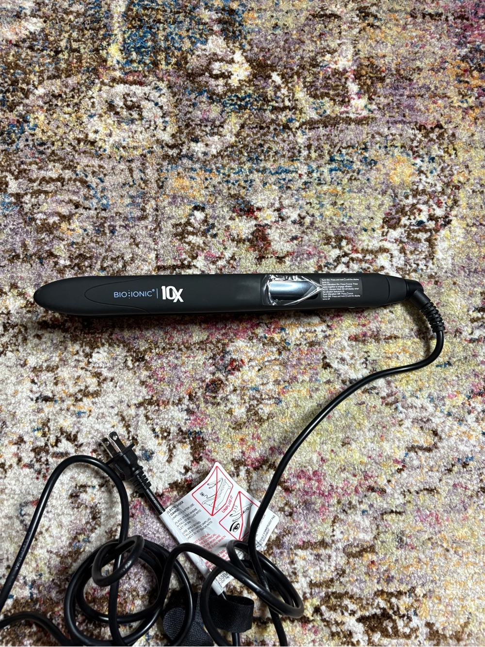 Bio Ionic 10X Black Hair Straightener - Sleek Ceramic Flat Iron